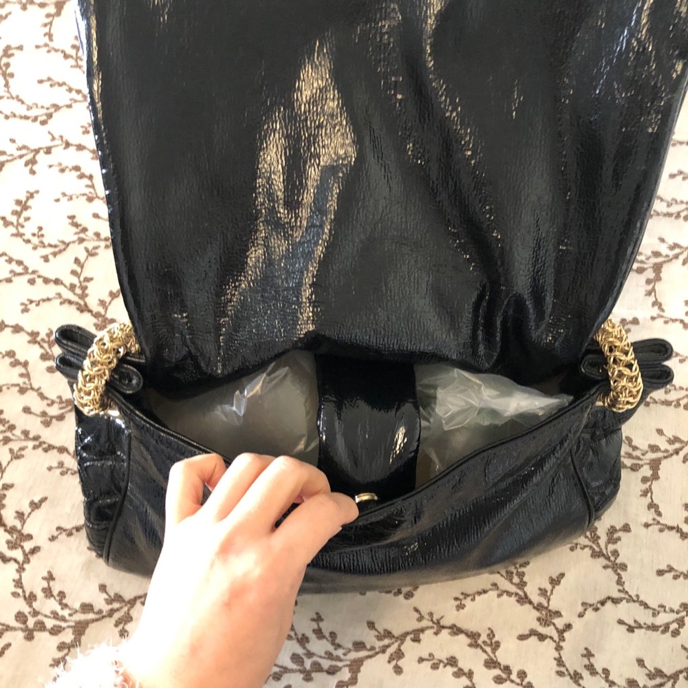 Chanel black patent leather rock chain accordion - Picture 11 of 16